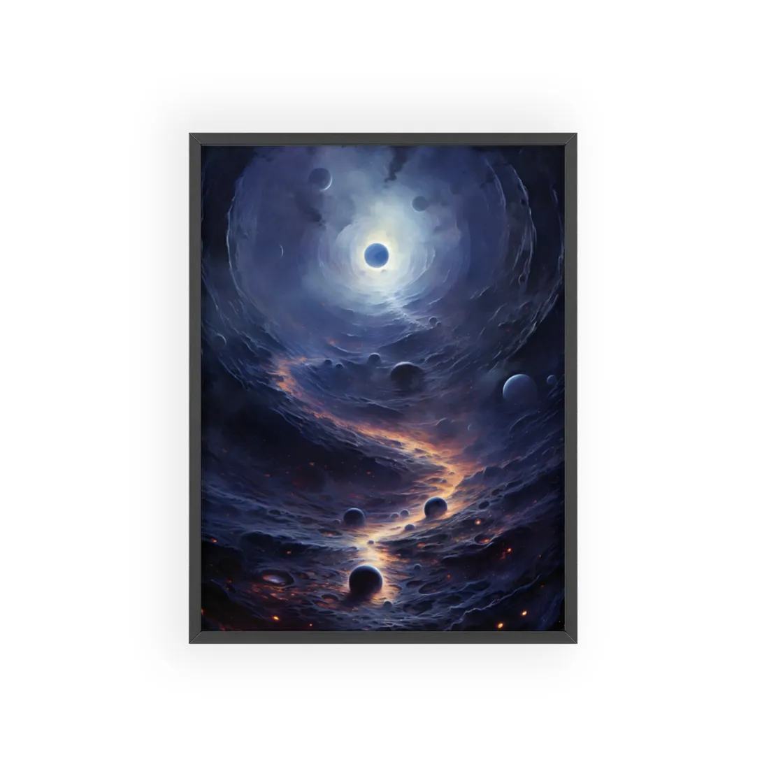 Black Hole Planet: Cosmic - Framed Poster