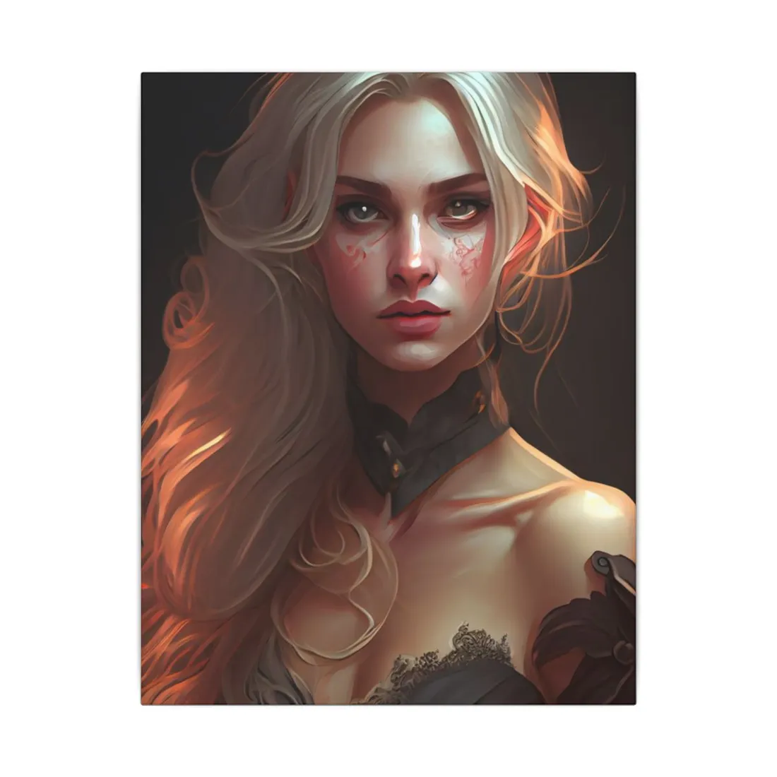 Blonde Beauty: Artistic Portrait of a Woman - Canvas