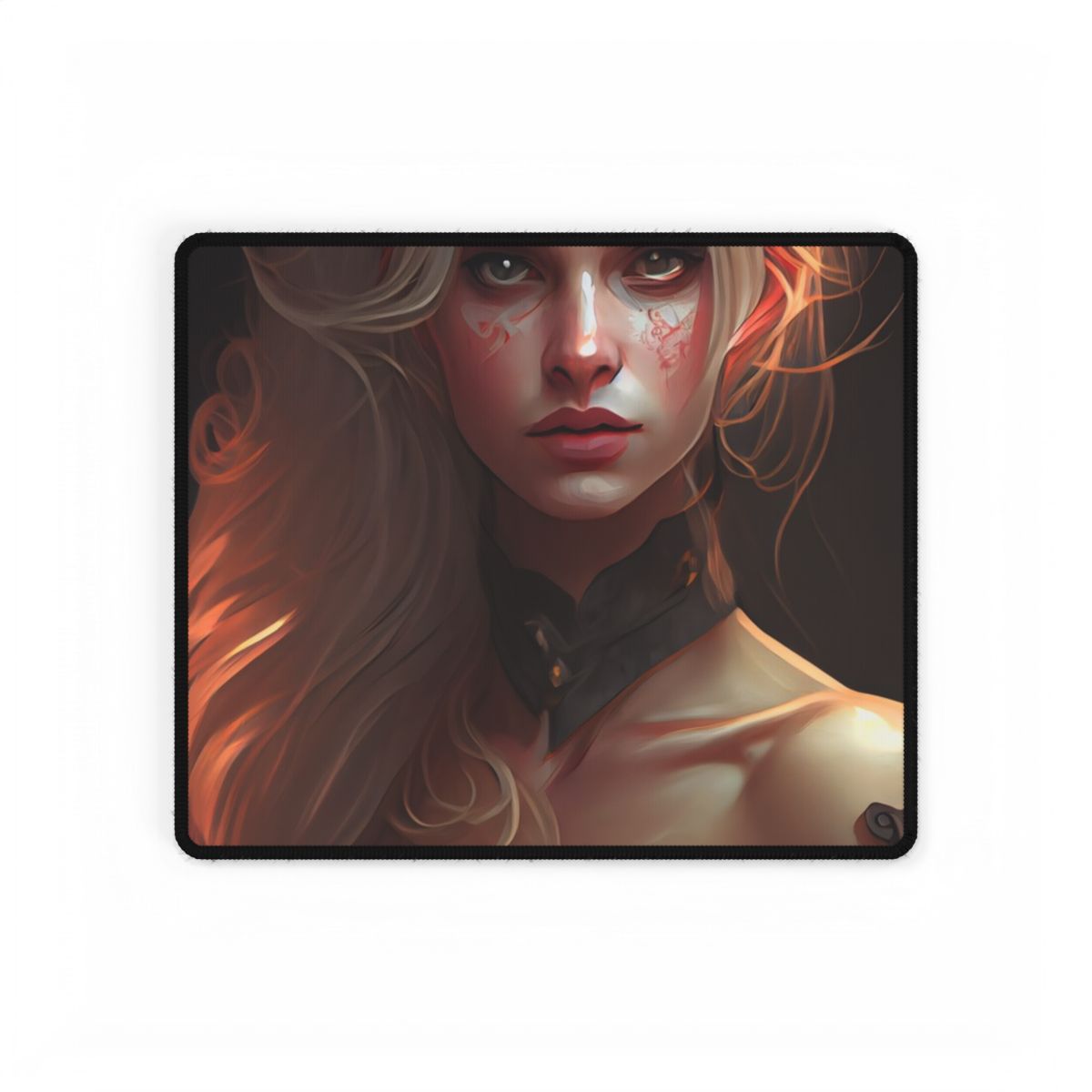 Blonde Beauty: Artistic Portrait of a Woman - Desk Mat