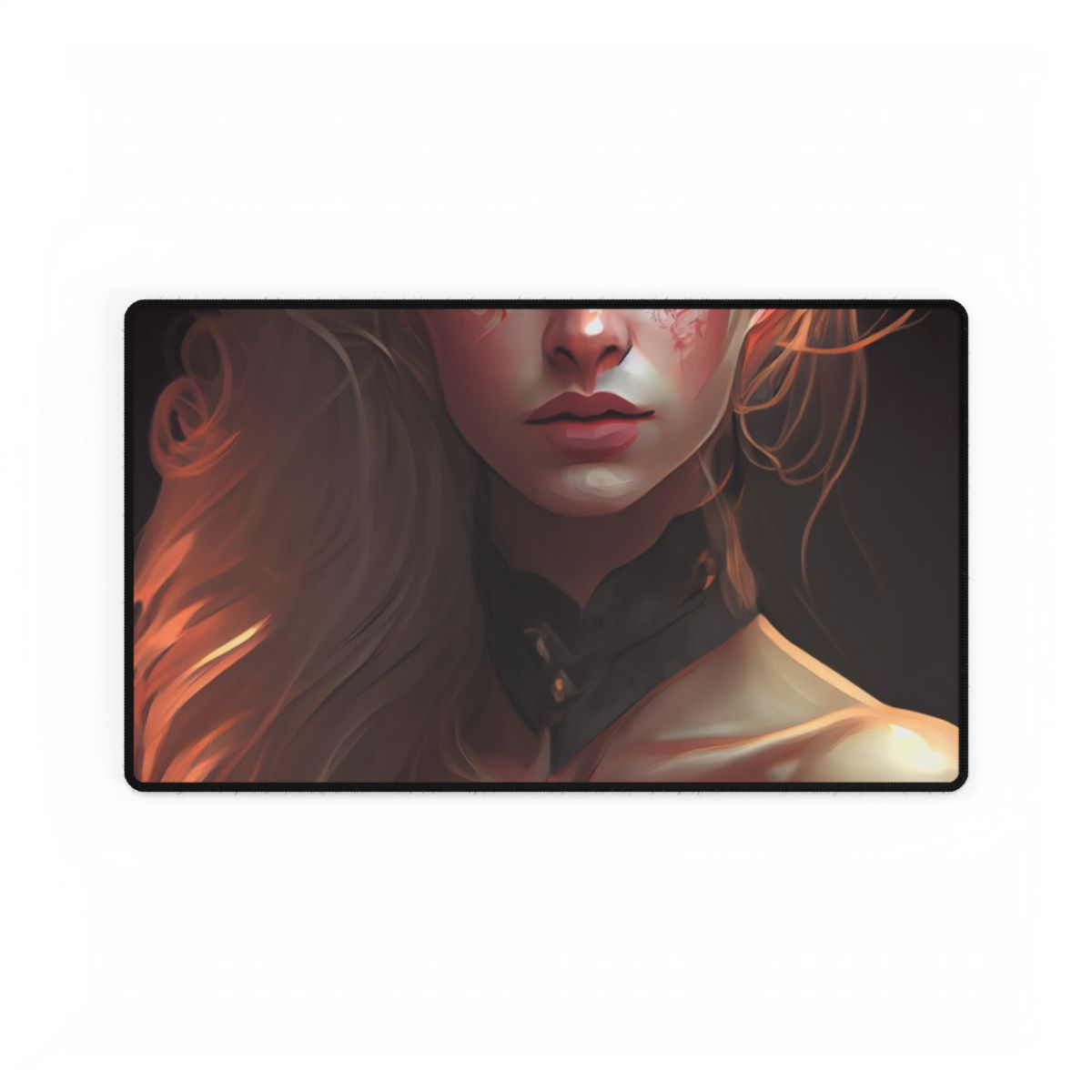 Blonde Beauty: Artistic Portrait of a Woman - Desk Mat