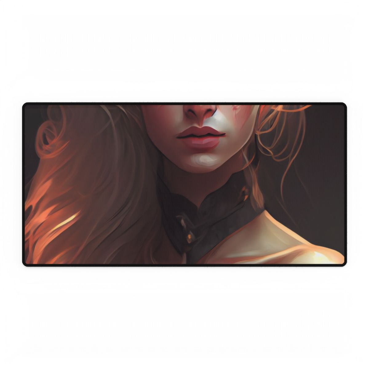 Blonde Beauty: Artistic Portrait of a Woman - Desk Mat