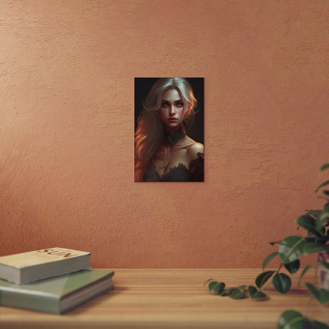 Blonde Beauty: Artistic Portrait of a Woman - Metal Poster