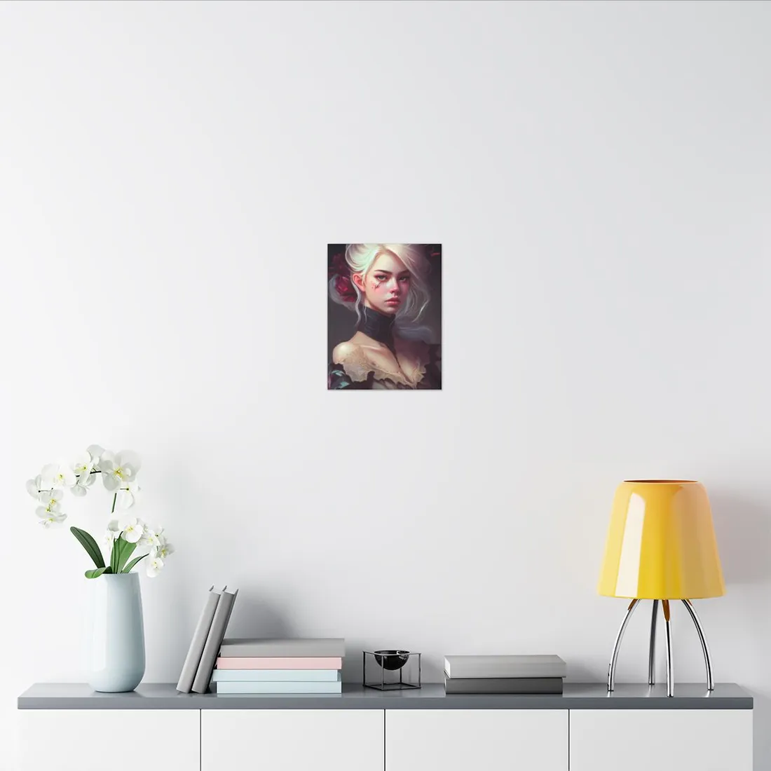 Blonde Beauty in Nature: Realistic Portrait Art - Canvas