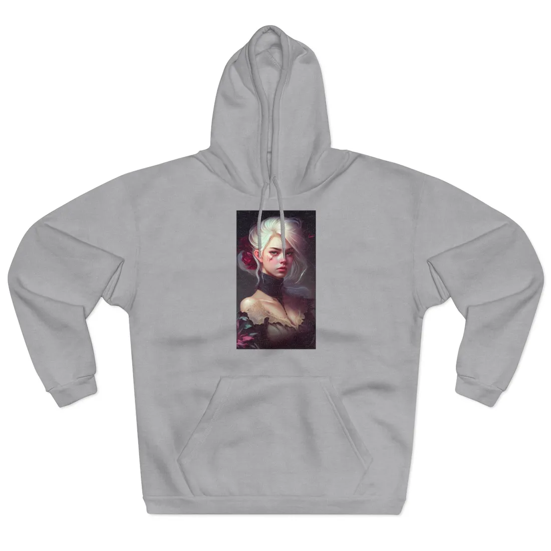 Blonde Beauty in Nature: Realistic Portrait Art - Hoodie