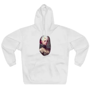 Woman with Red Flower Hoodie