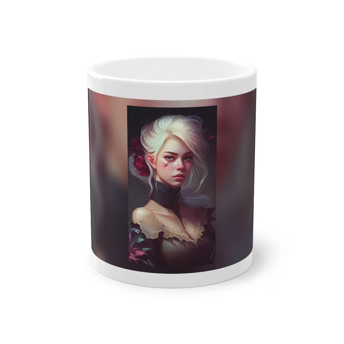 Blonde Beauty in Nature: Realistic Portrait Art - Mug