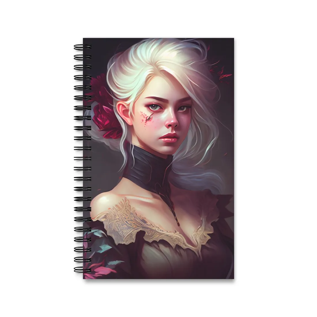 Blonde Beauty in Nature: Realistic Portrait Art - Spiral Notebook
