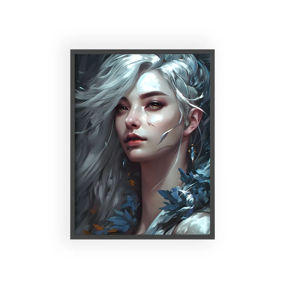 Blonde Beauty Portrait: Elegant Female - Framed Poster