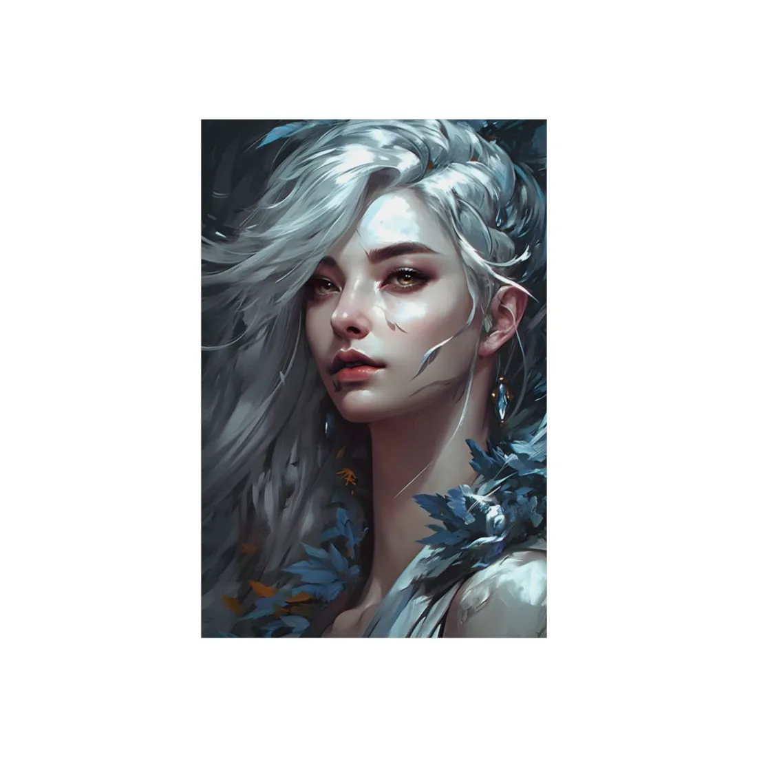 Blonde Beauty Portrait: Elegant Female - Metal Poster
