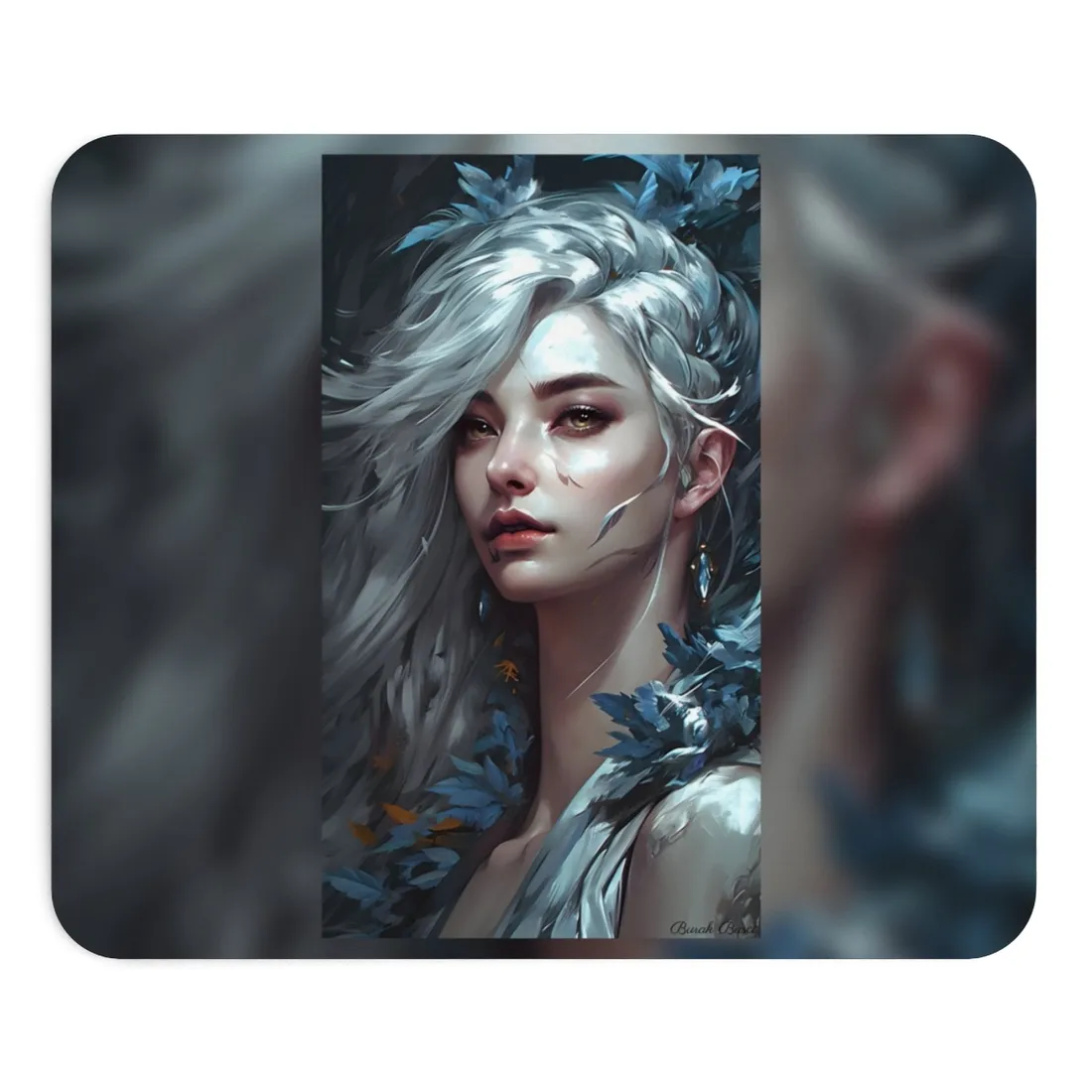 Blonde Beauty Portrait: Elegant Female - Mouse Pad
