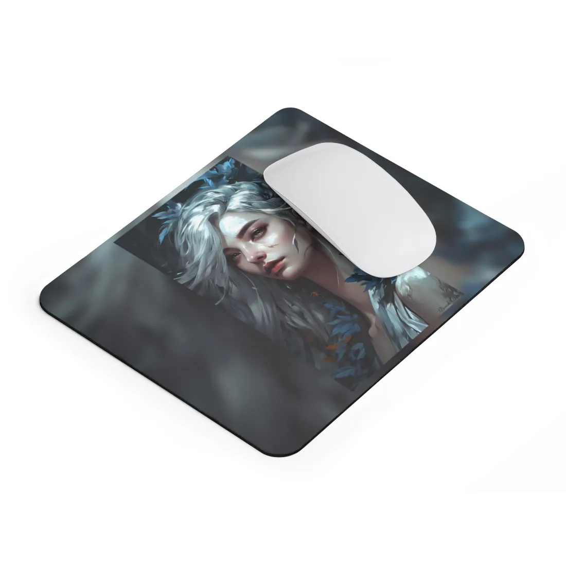 Blonde Beauty Portrait: Elegant Female - Mouse Pad