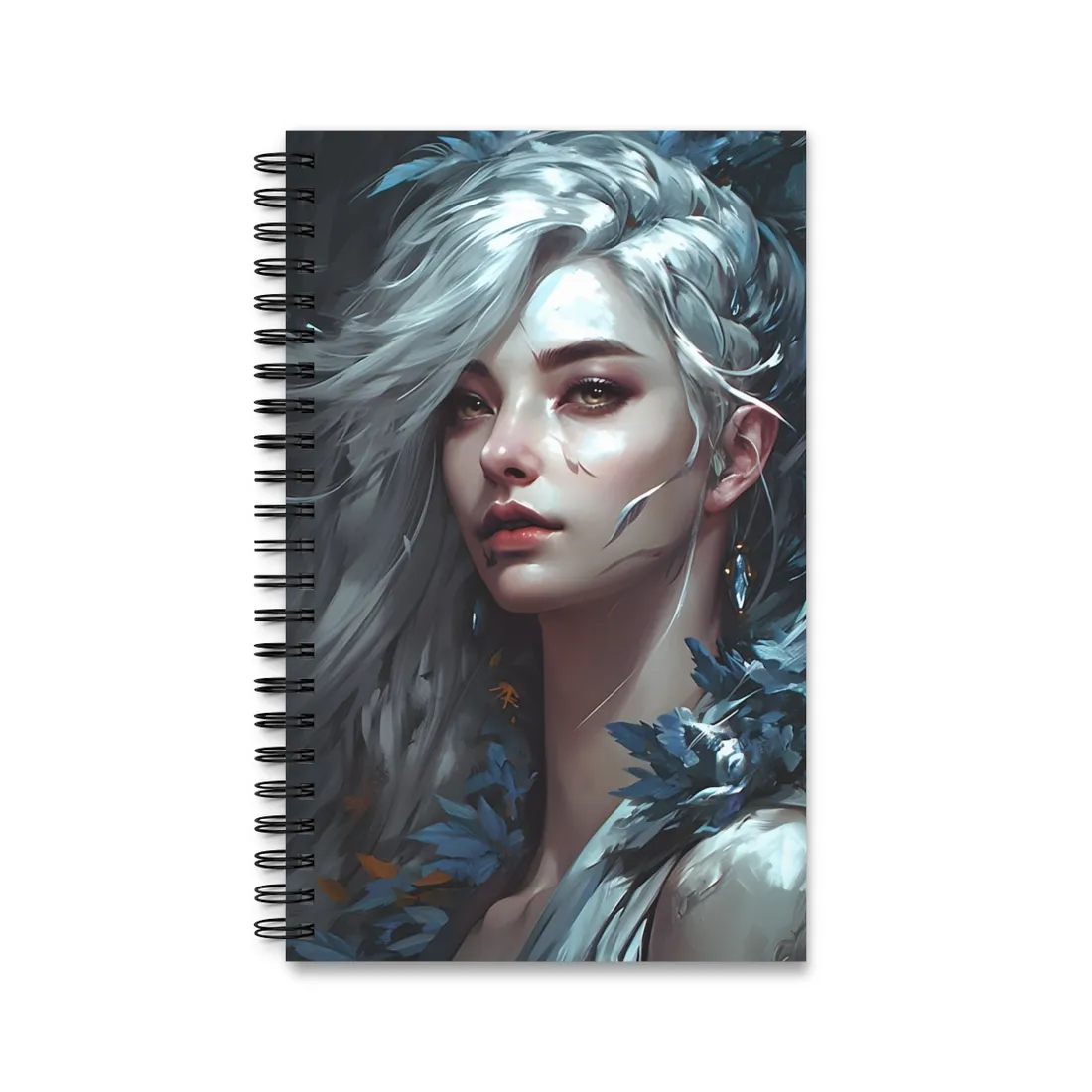 Blonde Beauty Portrait: Elegant Female - Spiral Notebook