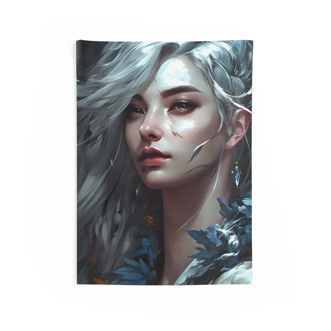 Blonde Beauty Portrait: Elegant Female - Wall Tapestry