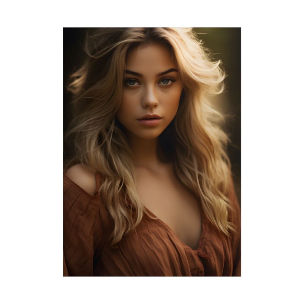 Blonde Casual Chic: Urban Outdoor Photography - Poster