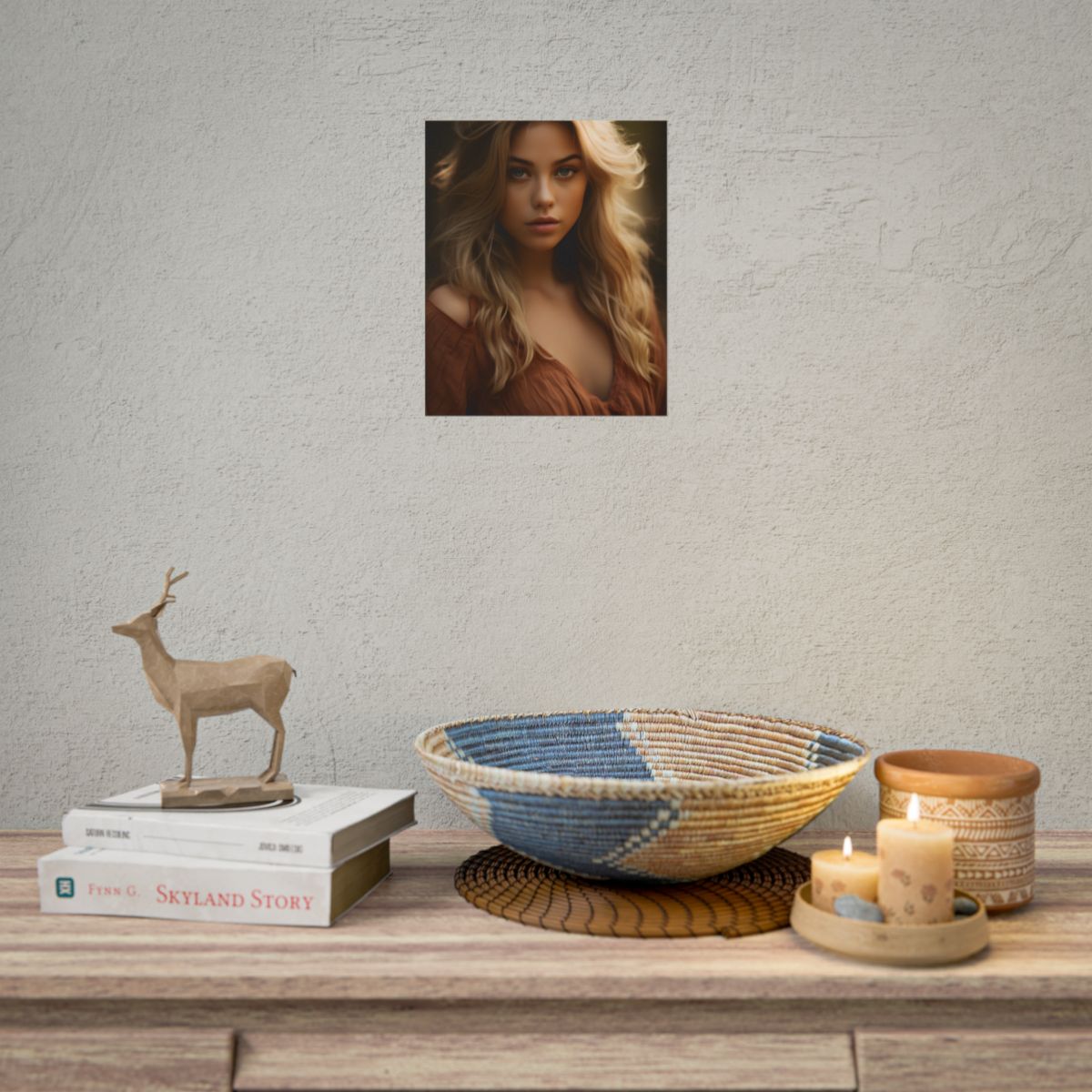 Blonde Casual Chic: Urban Outdoor Photography - Poster