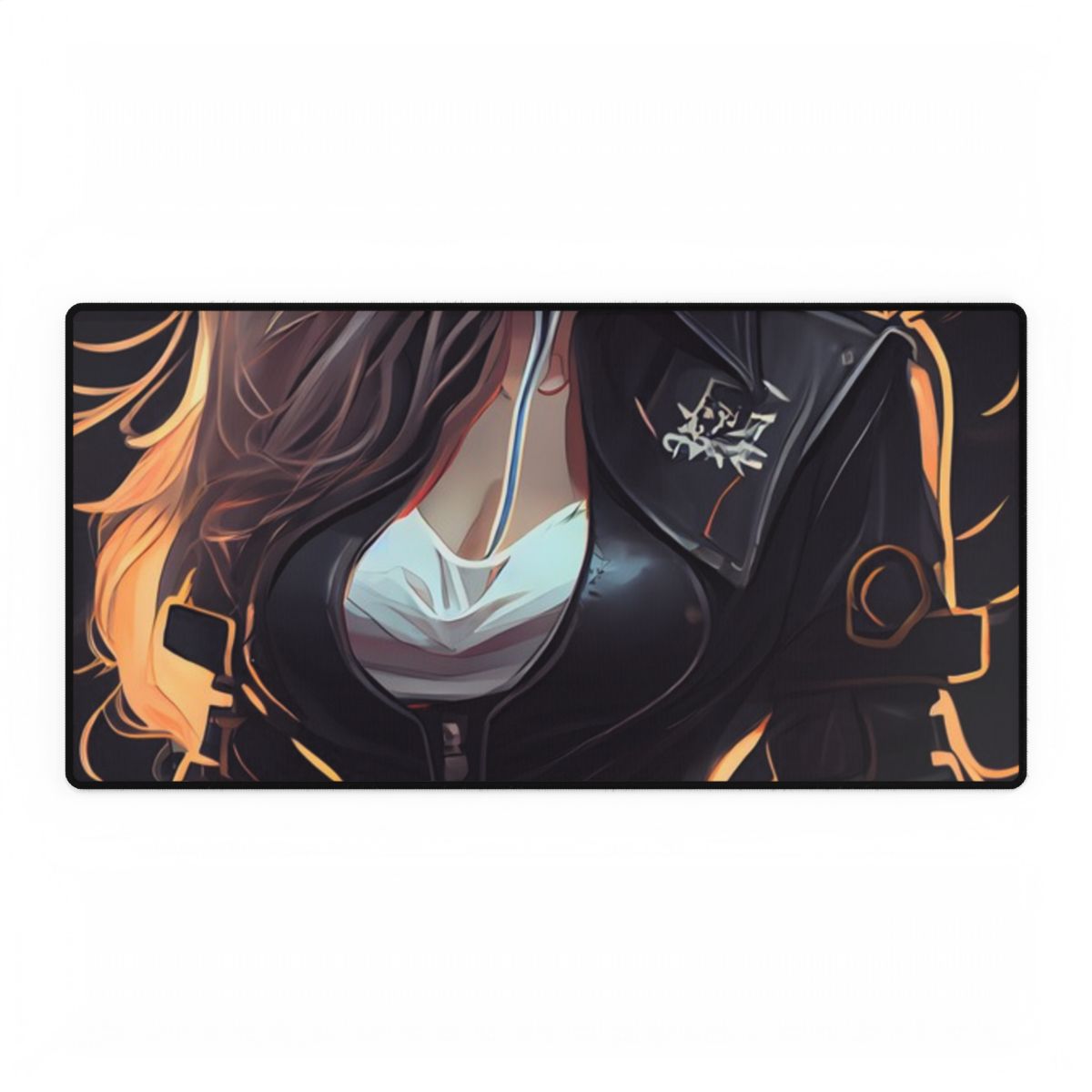 Blonde Female Police Officer: Calm Professional in Hotel Lobby - Desk Mat