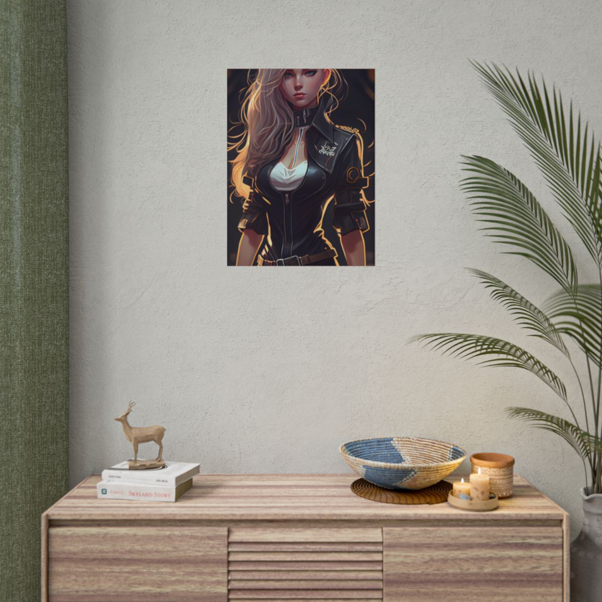 Blonde Female Police Officer: Calm Professional in Hotel Lobby - Poster
