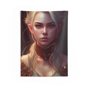 Intense Gaze Portrait Wall Tapestry