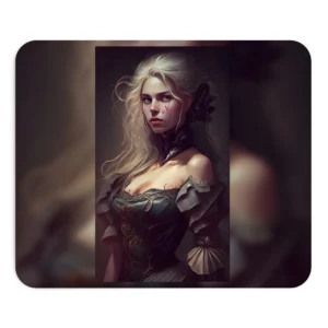 Blonde Woman in Dark Gown Mouse Pad