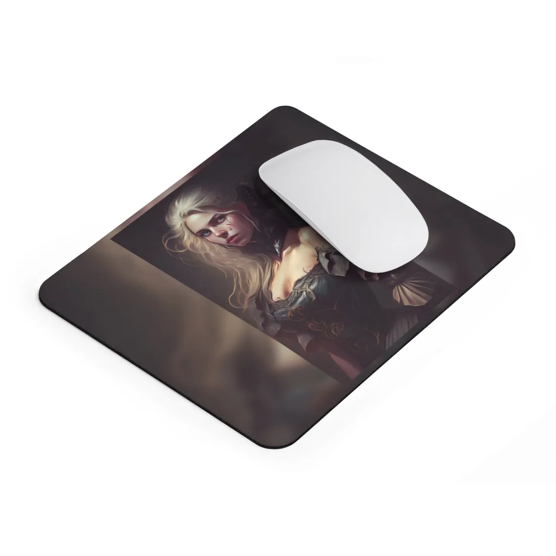 Blonde Female Portrait in a Dress: Stunning - Mouse Pad