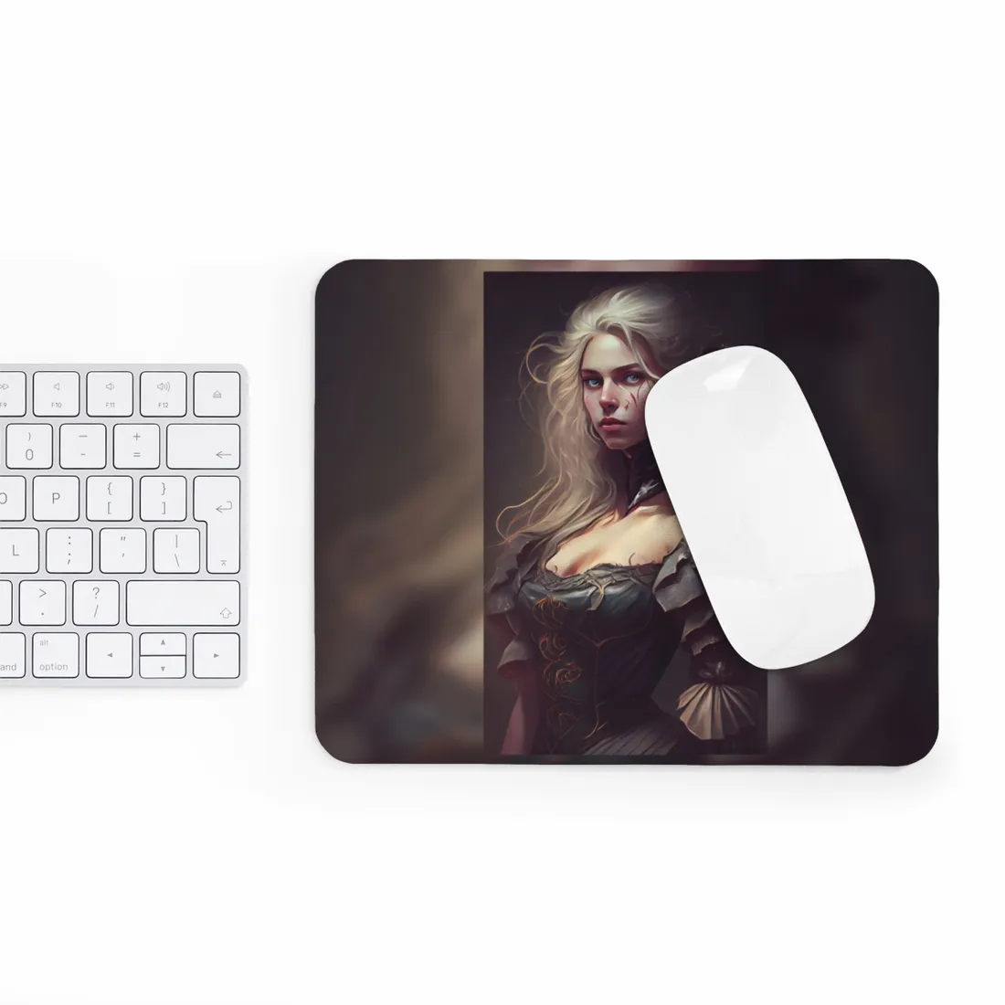 Blonde Female Portrait in a Dress: Stunning - Mouse Pad