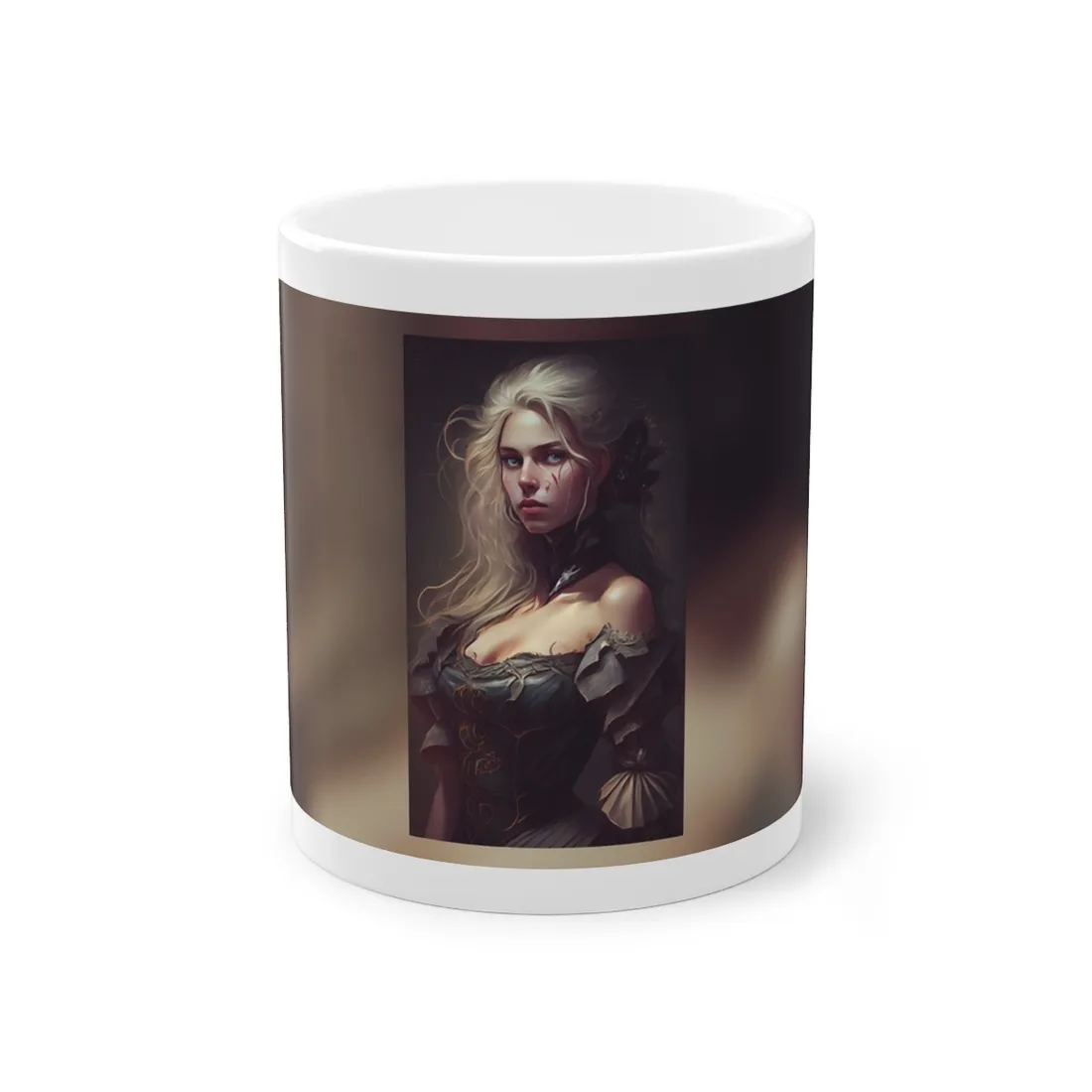 Blonde Female Portrait in a Dress: Stunning - Mug