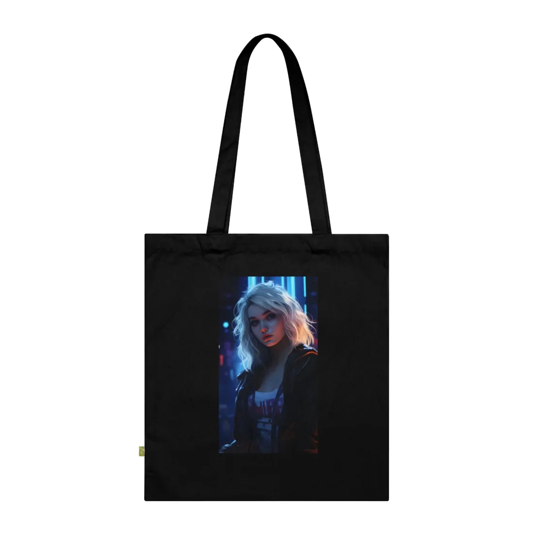 Blonde Portrait: A Teen's Cyberpunk Moment - Tote Bag