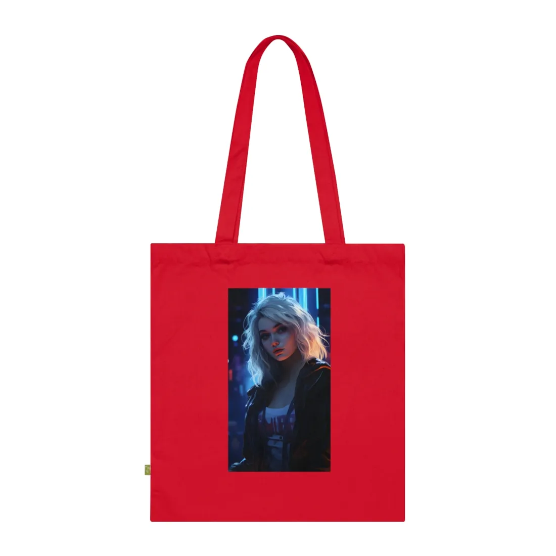 Blonde Portrait: A Teen's Cyberpunk Moment - Tote Bag