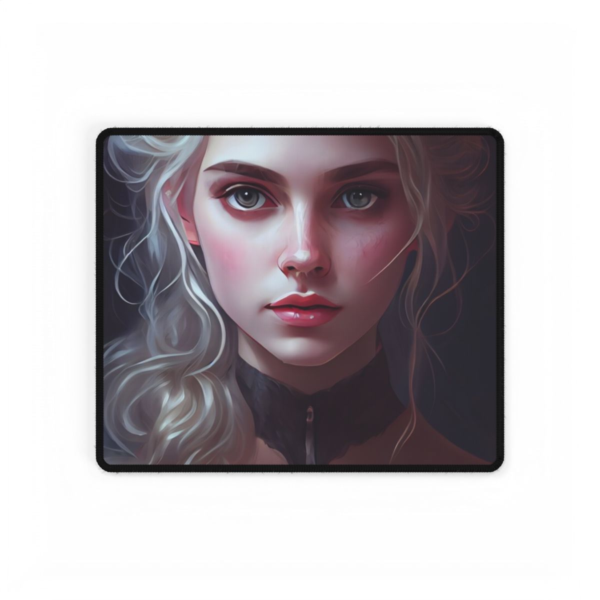 Blonde Portrait: Daring Angle Artwork - Desk Mat