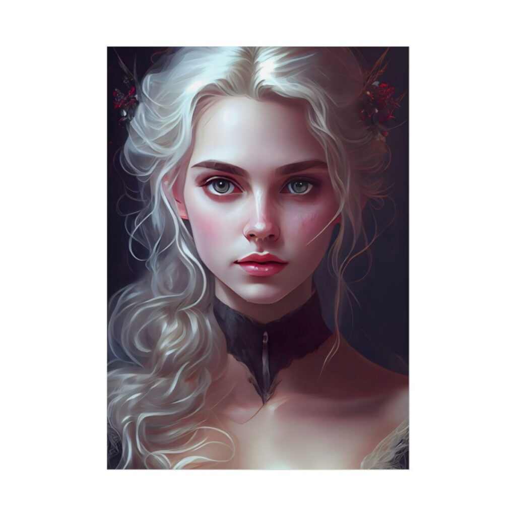 Blonde Portrait: Daring Angle Artwork - Poster