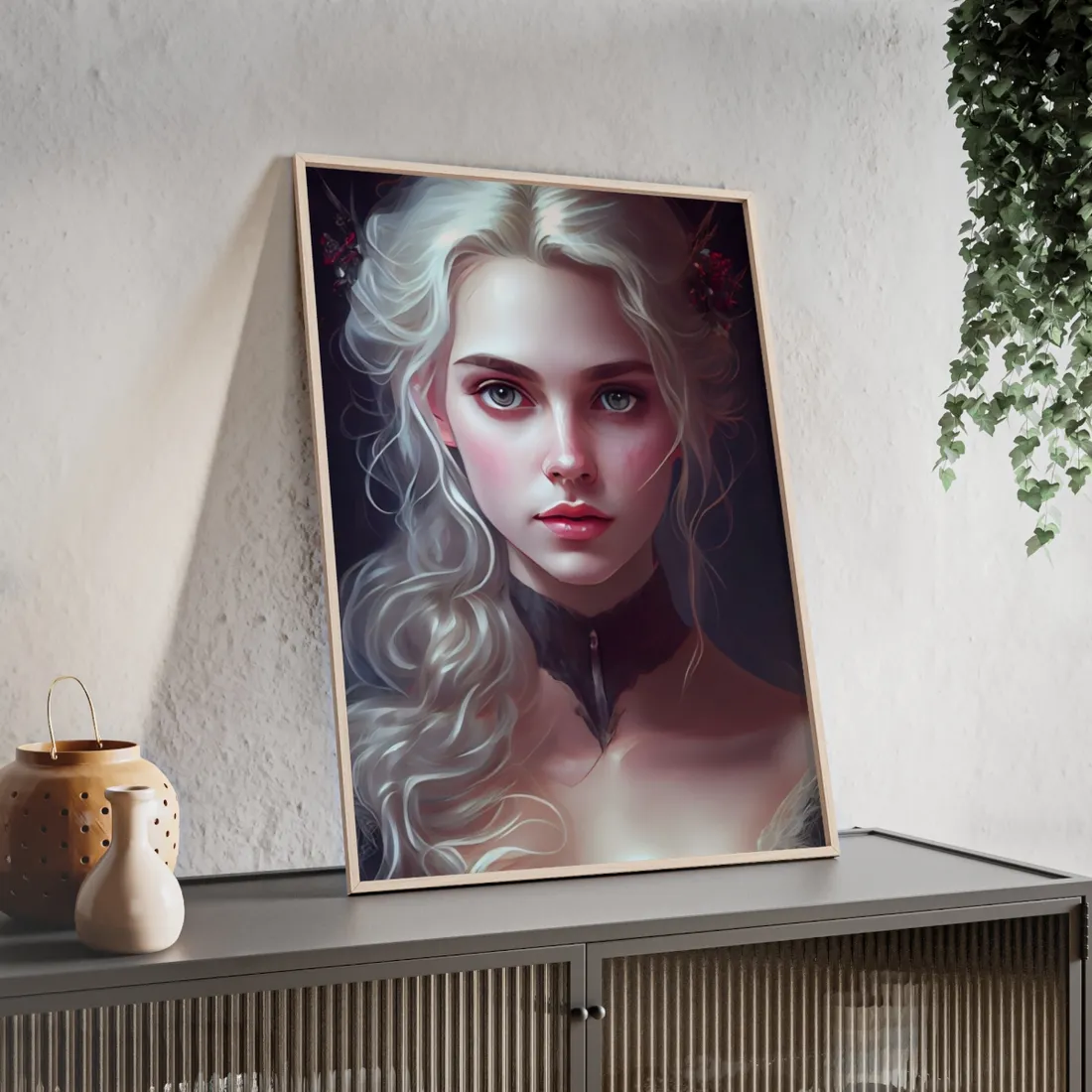 Blonde Portrait: Daring Angle - Framed Poster