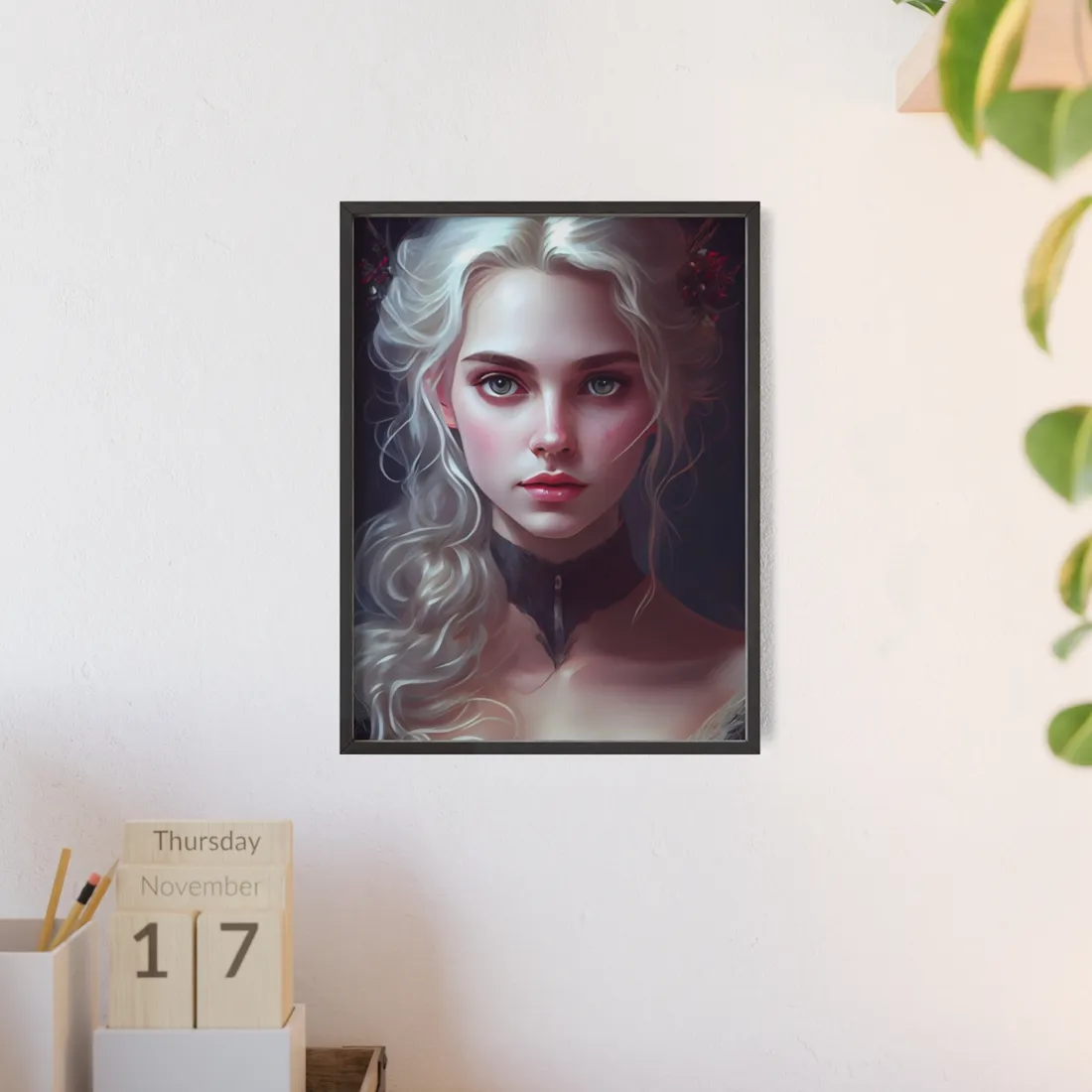 Blonde Portrait: Daring Angle - Framed Poster