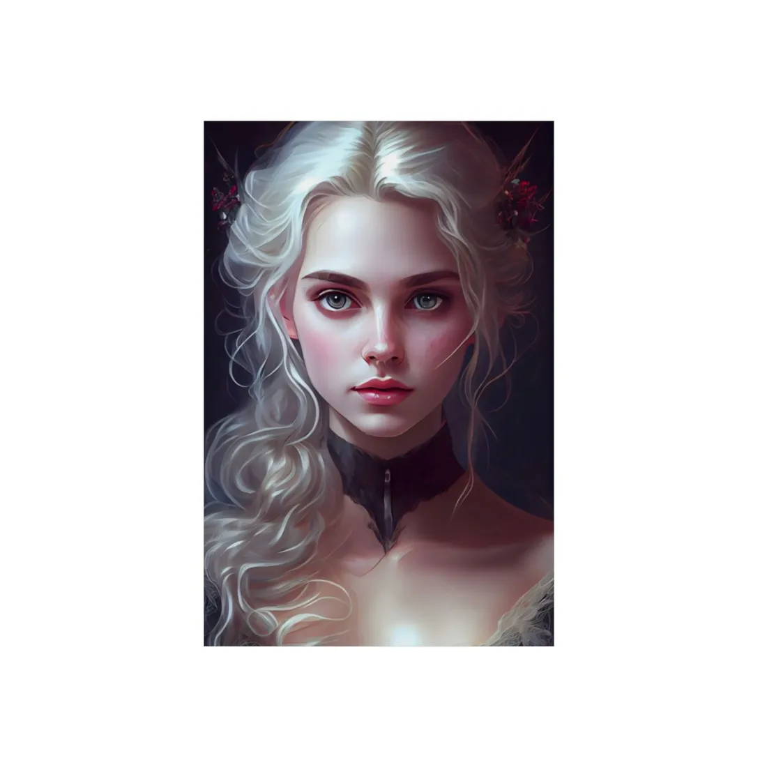 Blonde Portrait: Daring Angle - Metal Poster