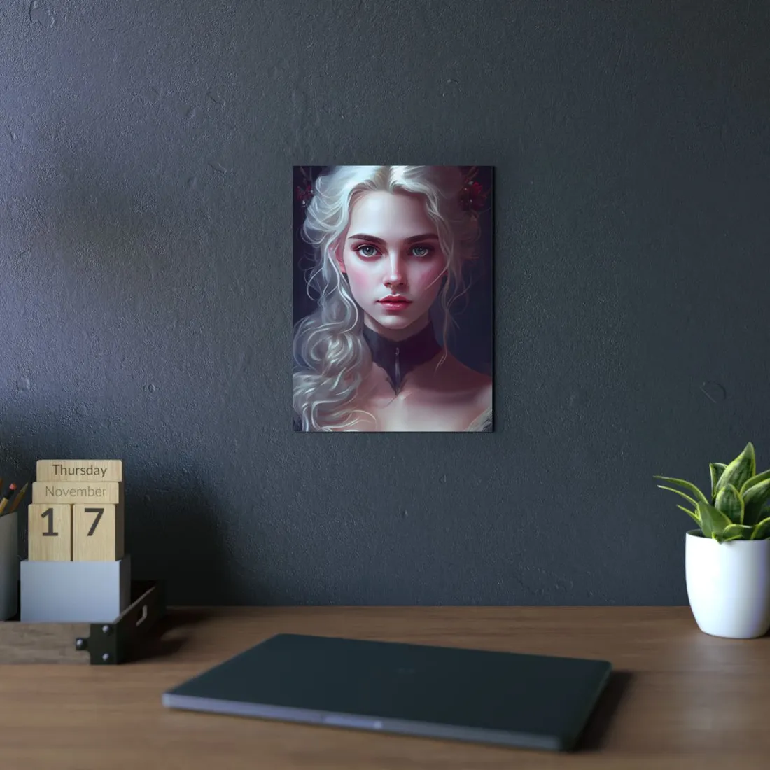 Blonde Portrait: Daring Angle - Metal Poster