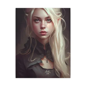 Blonde Woman Portrait Canvas Print