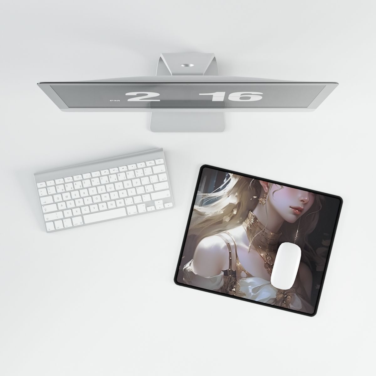 Blonde Portrait in Natural Light - Desk Mat