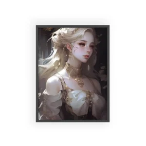 Golden Gown Portrait Framed Poster