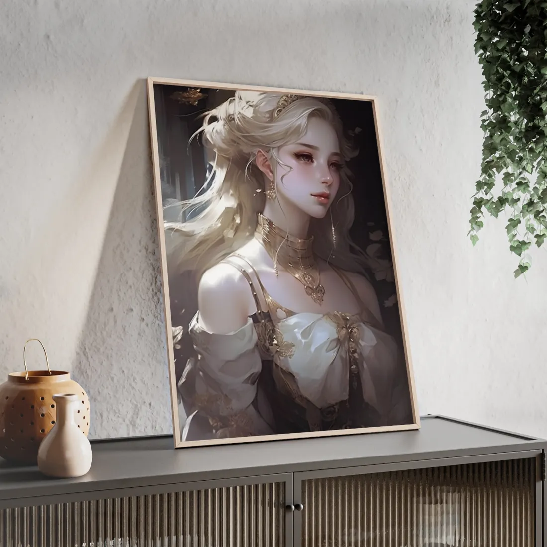 Blonde Portrait in Natural Light - Framed Poster