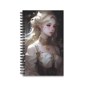 Golden Gown Portrait Spiral Notebook