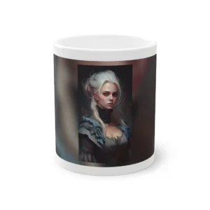 Pale Lady in Blue Mug