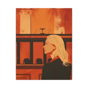 Woman in Courtroom Canvas Print