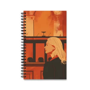 Woman in Courtroom Spiral Notebook