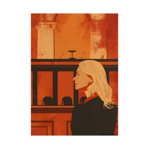 Woman in Courtroom Poster