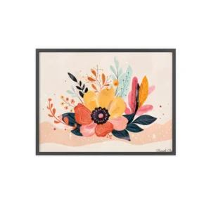 Colorful Floral Bouquet Framed Poster
