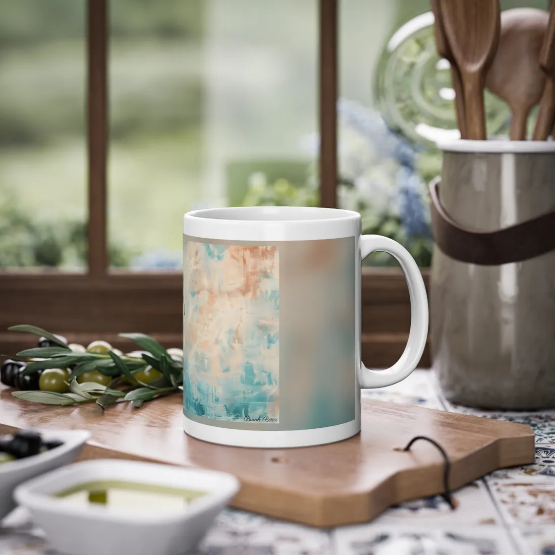 Blooming Growth: Whimsical Floral Art - Mug