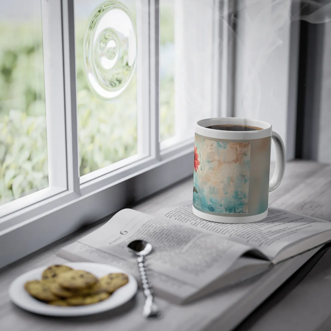 Blooming Growth: Whimsical Floral Art - Mug