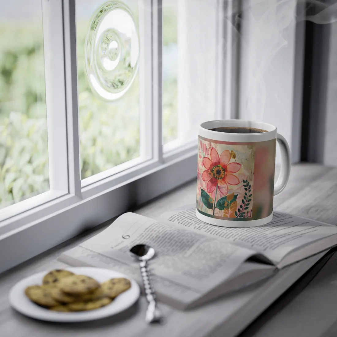 Blooming Growth: Whimsical Flower Art - Mug