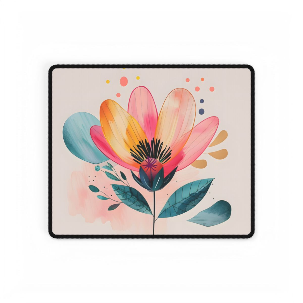 Blooming Whimsy: Growth in Full Bloom - Desk Mat