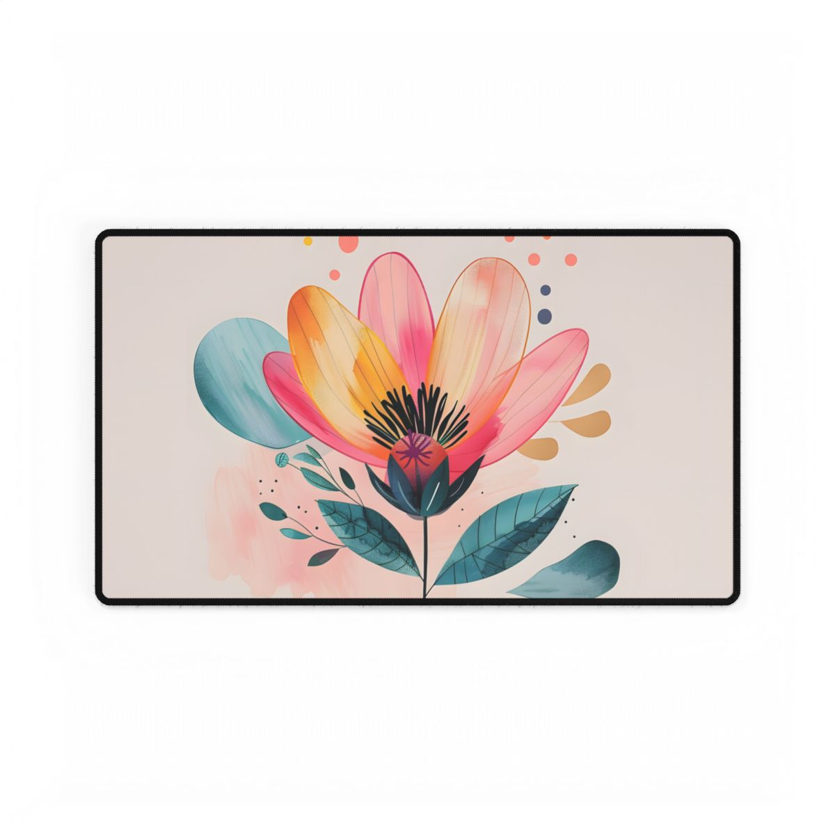 Blooming Whimsy: Growth in Full Bloom - Desk Mat