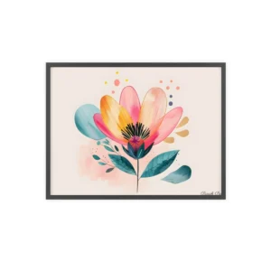 Whimsical Pastel Blossom Framed Poster